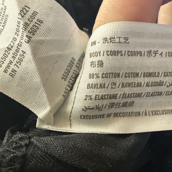 Hollister Women’s Ultra High-Rise Dad Jeans Size 3R W26 L31 Black - Picture 15 of 16